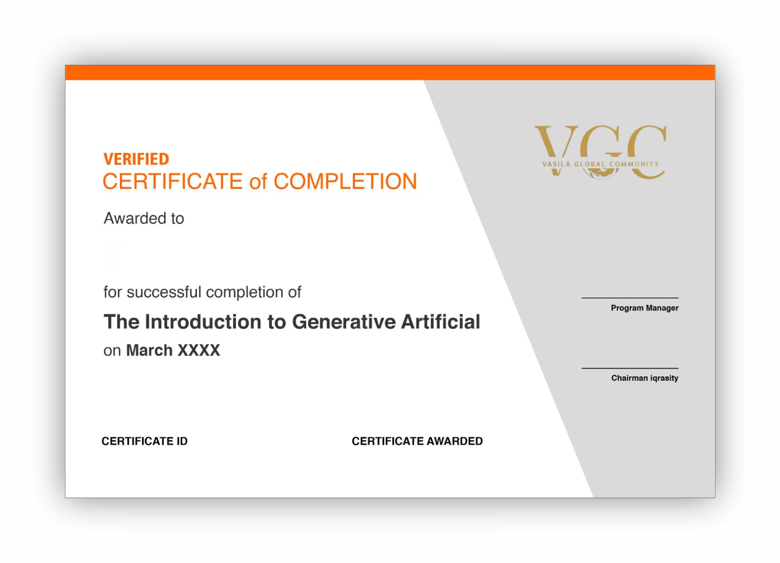 Certificate Preview